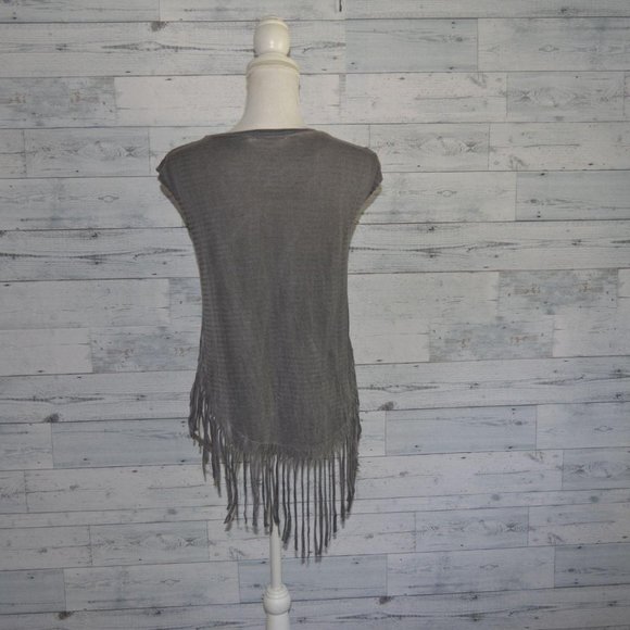 Black Bead Union Jack fringe tank top - Picture 4 of 5